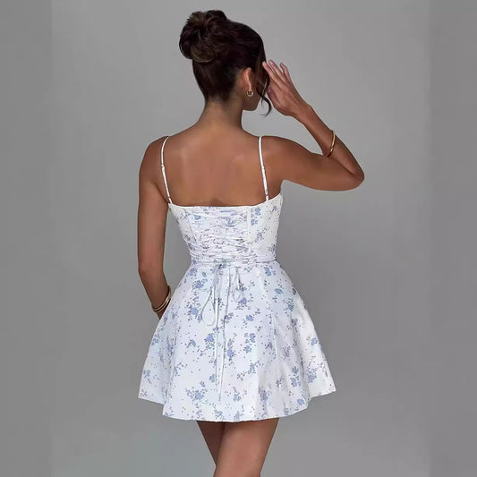 Women’s Floral Print Camisole Dress – Summer Casual Sleeveless Mini Dress