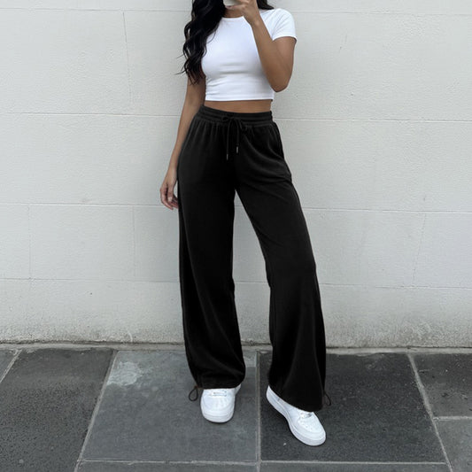 Elegance High-Waist Straight Pants