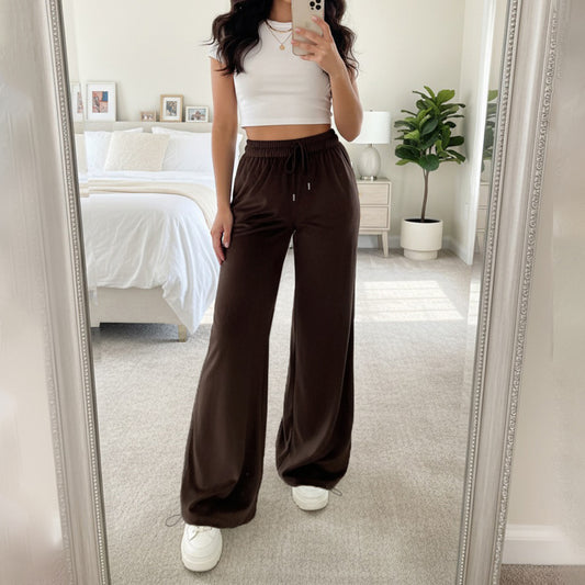 Elegance High-Waist Straight Pants